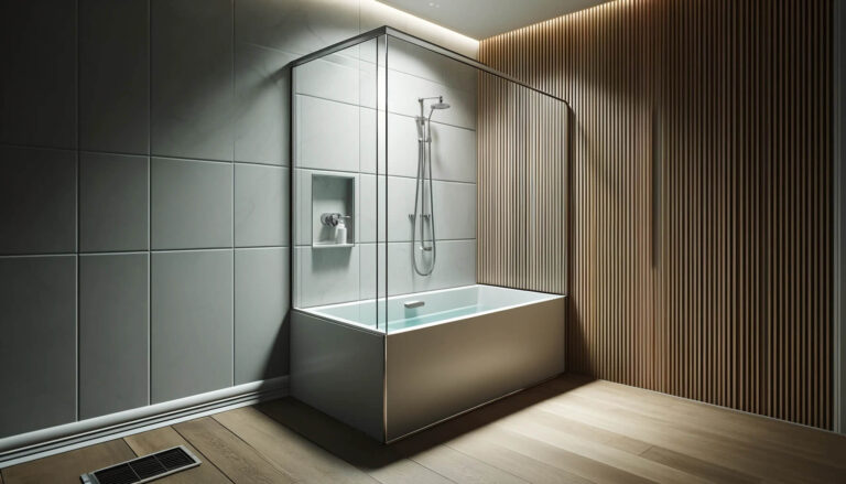 Badewannenaufsatz aus Glas