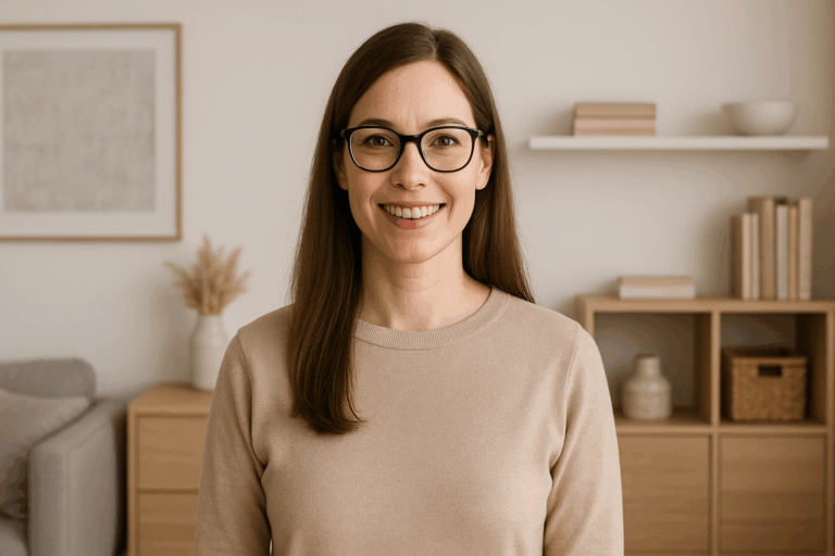 Melina Klang im Wohnzimmer