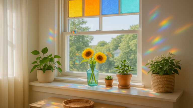Sommerliche Fensterdeko