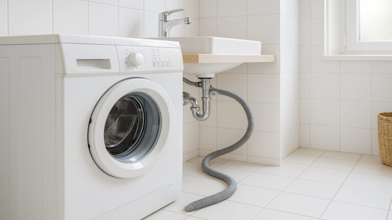 Waschmaschine im Bad anschließen