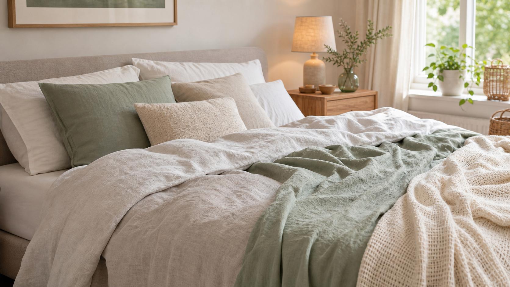 Saisonale Wohnidee zu Sommerbettwäsche: Leinen, Baumwolle oder Lyocell? für Schlafzimmer