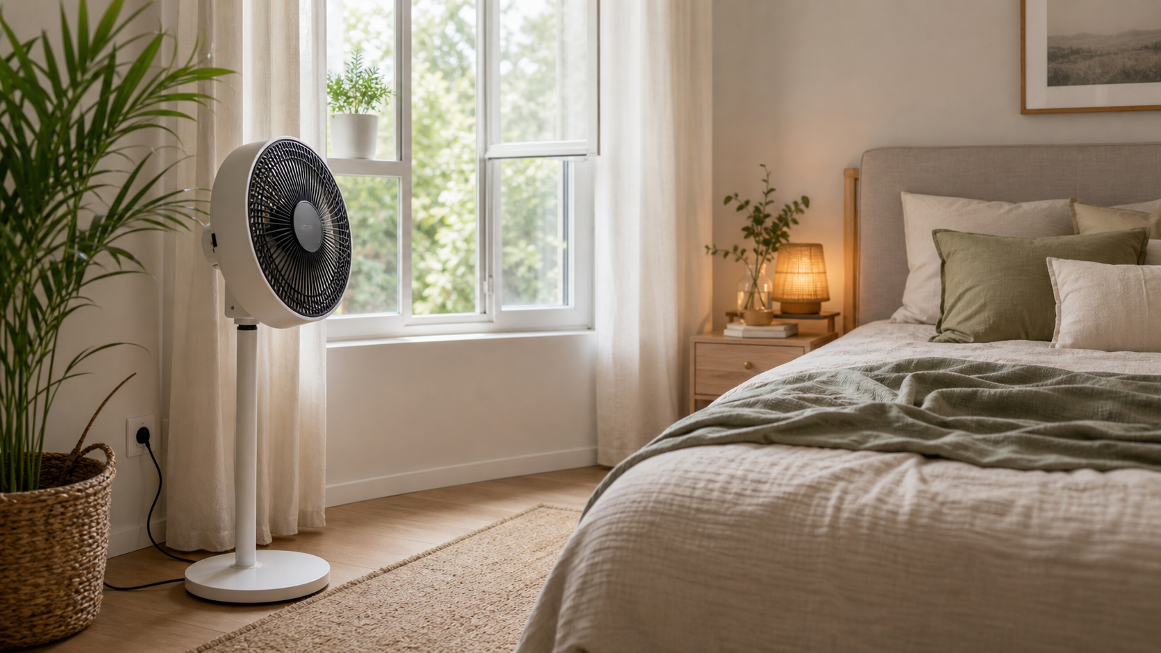 Vorschaufoto zu Ventilator im Schlafzimmer: so nutzt du ihn angenehm und sicher